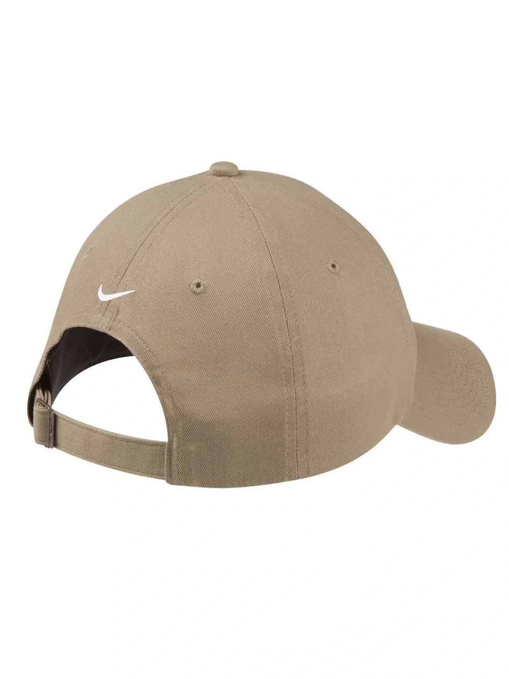 NIKE KHAKI 100%COTTON ADJUSTABLE BASEBALL HAT CAP~EMBROIDERED BEER SPORTS BARFLY